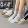 Female Spring and Summer Lovely Embroidery Preppy Sports Low Top Boneless Tube Socks