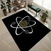 Atomic orbits polyhedral dice central motif Carpet for Living Room Bedroom Sofa Home Decor Rus Non-slip Floor Mat Luxury Gift