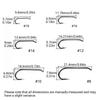 50PCS Standard Wet Nymph Fly Tying Hook Ultra Sharp Hooks for Wet Flies Copper John Fly Trout Fishing Lures #8-#18