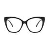 Chic European & American Cat-Eye Anti-Blue Light Prescription Glasses - Fashionable Large Frames