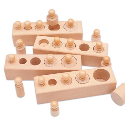 Montessori-Zylinder-/Steckdosen-Entwicklungsspielzeug für sensorische Sinne, Hand-Augen-Koordination für Kinder ab 3 Jahren, Geschenke für Kinder