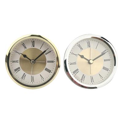 89mm Alloy Alarm Clock Insert with Quiet Quartzs Movement Large Roman Numeral Modern Home Wall Desktop Clock Accessories