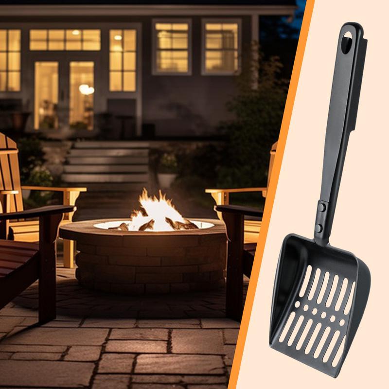 Metal Fireplace Ash Hollow Out Wood Stove Ash Sifter Charcoal Shovel Fireplace Tools Iron Coal Shovel for Wood Stove