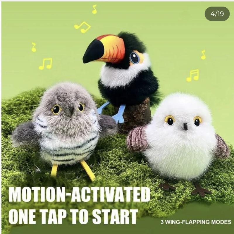 

Electric Wiggle Bird Cat Toy - Anti-scratch, Boredom-Relief Automatic Teaser for Cats and Dogs Sparrow