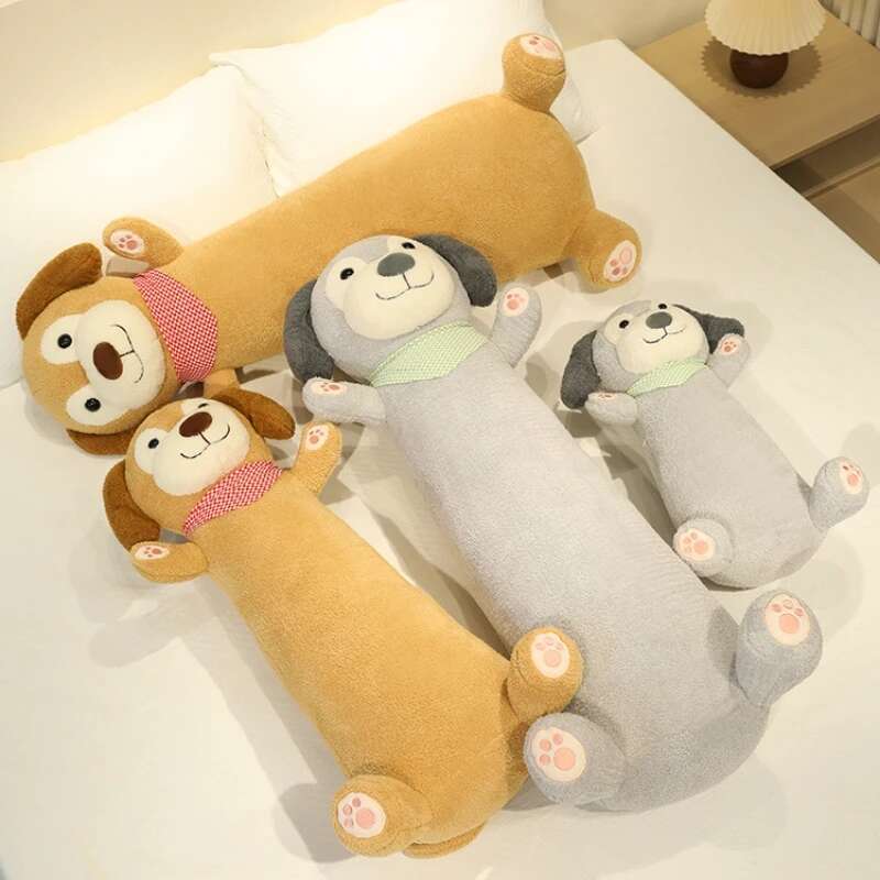 50~100CM Süßes Hunde-Stofftier Langes Kissen Stofftiere Welpe Wurf-Schlafkissen Kissen Kindergeburtstagsgeschenk Süßes Geschenk