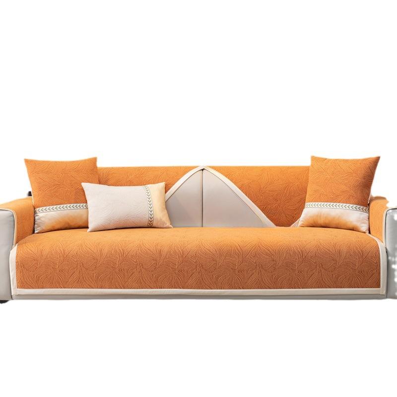 

Chenille Sofa Cushion Light Luxury Modern High-End Non-Slip Sofa Cover Towel Universal Four Seasons Simple Seat Cushion 70*70cm