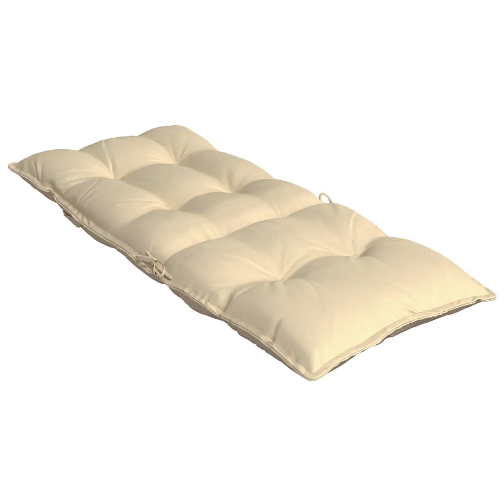 High Back Seat Cushions 6 Pcs Beige Oxford Fabric