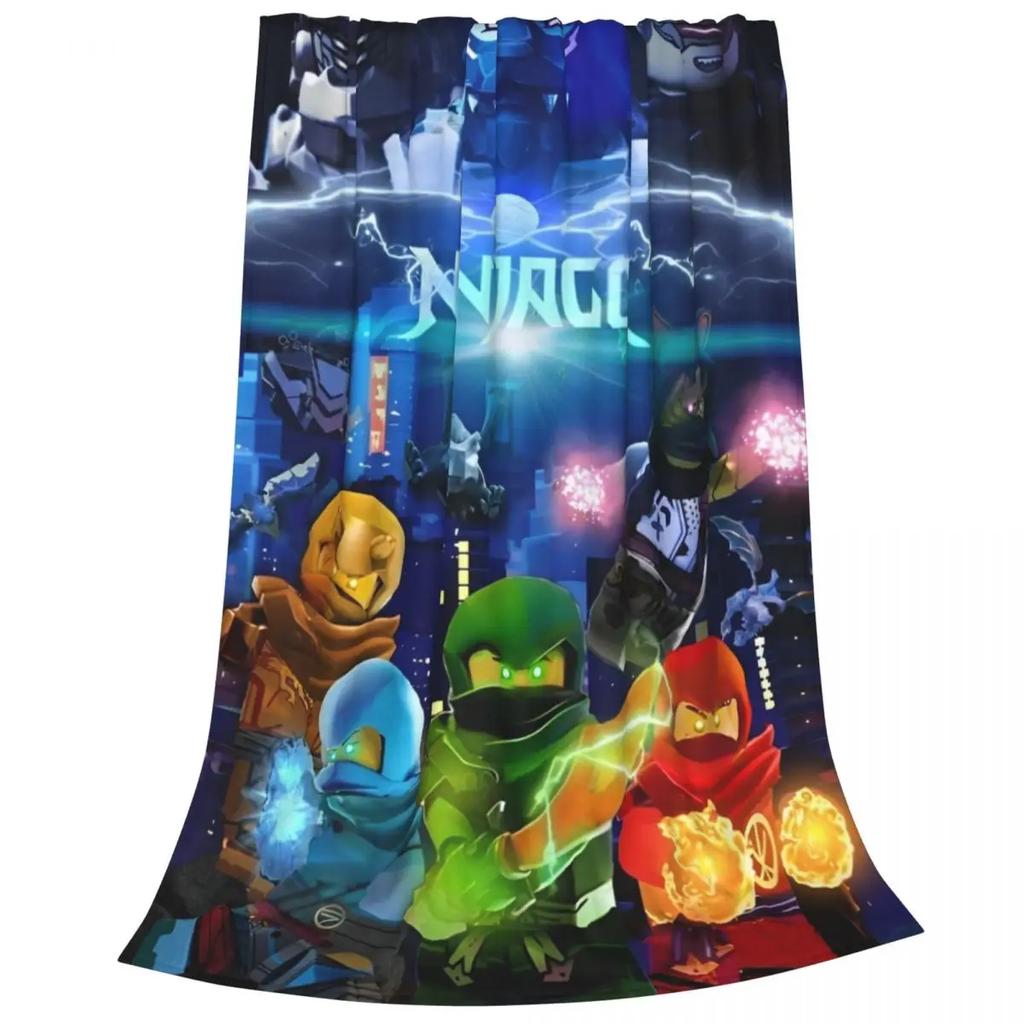 N-ninjagos Coral Fleece Plyšová deka Přehozy na postel pohovku Super měkké přehozy na postel