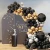 Black White Balloons Arch Metal Gold Confetti Latex Ballon Garland Kit New Year Baby Shower Wedding Graduation Decoration Globos