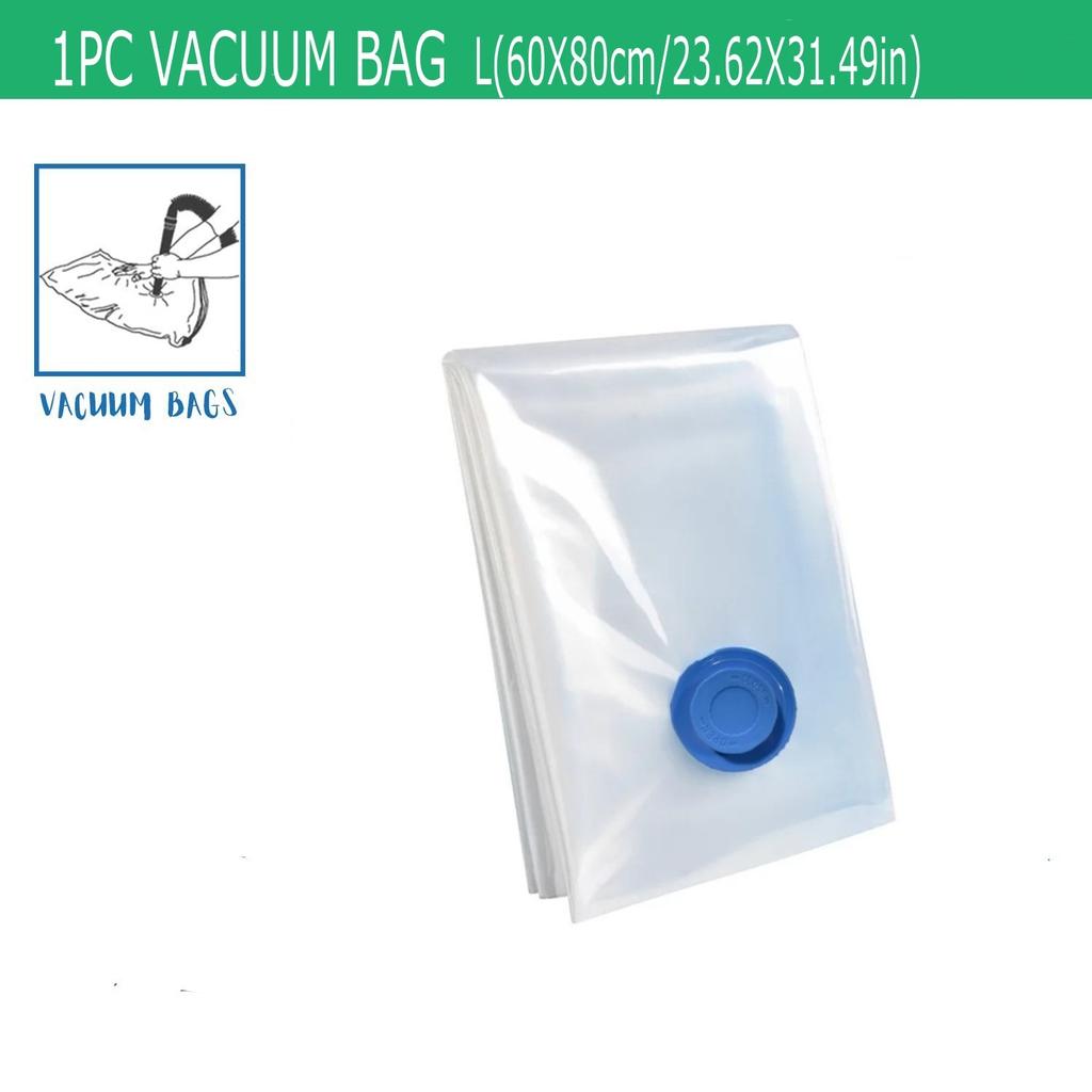 6 Pack Multiple Sizes Vacuum Storage Bags with Pump Big Moving Bags Vacuum Sealed Bags Organizer Space Saver Bags For Clothes