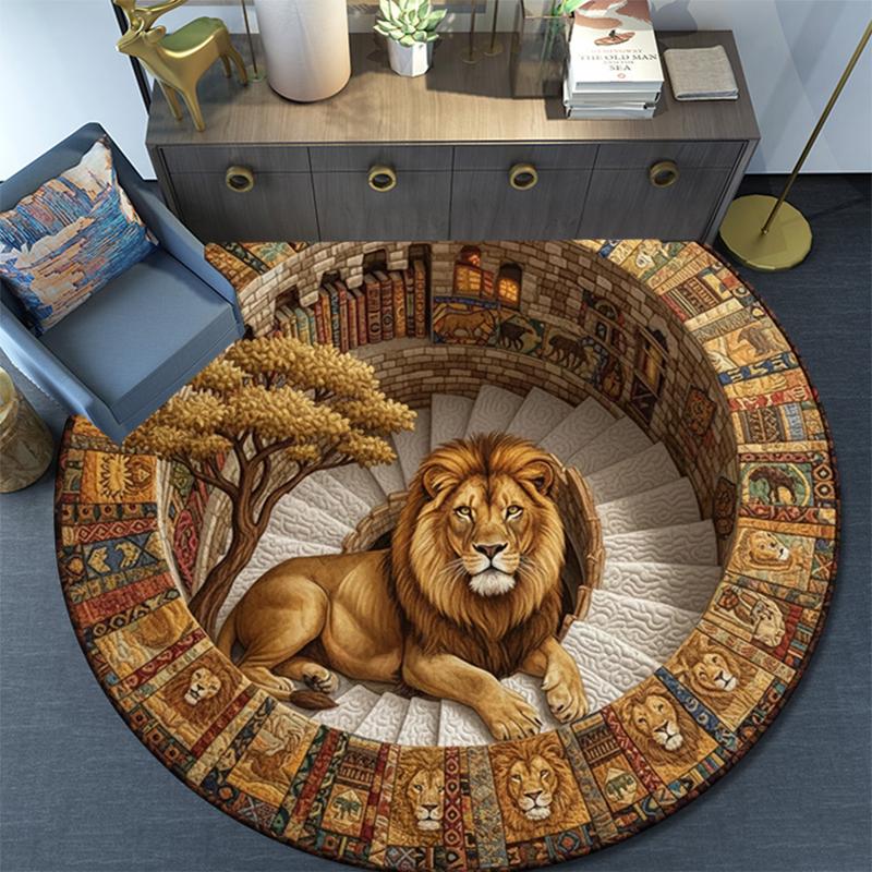 

Cartoon Print Round Area Rug,Carpet Rug for Living Room Bedroom Sofa Playroom Decor,Non-slip Floor Mat 80cmx80cm