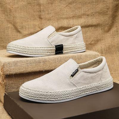 Scarpe da Ginnastica da Uomo Tela Piatte Pescatore Tessuto di Lino Scarpe da Ginnastica Uomo Estive Scarpe Casual per Uomo Mocassini 2026 Scarpe da Passeggio Uomo