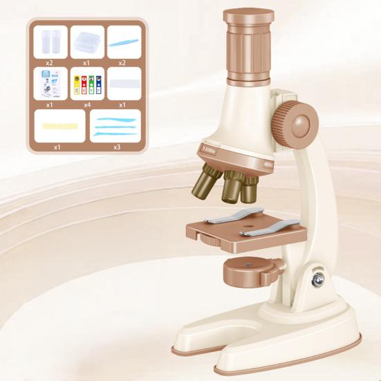 Dětský mikroskop s LED světlem 100-1200x zvětšení Biologický mikroskop pro batolata Vzdělávací mikroskop Vědecký experiment Mikroskopická hračka