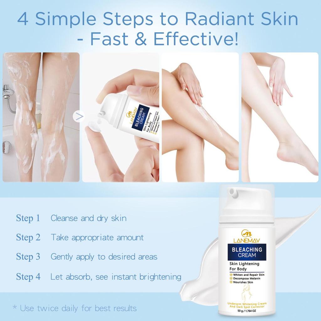 Bleaching Cream-Deeply Nourishing Skin,Full-body Brightening Skin Base Lotion, Underarm Specialized Whitening Body Lotion,50g