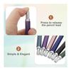 PATIKIL 2pcs Mechanical Pencil 4.0mm Lead Holder Automatic Metal Holder with Sharpener for Drawing Art Sketch Woodworking Purple