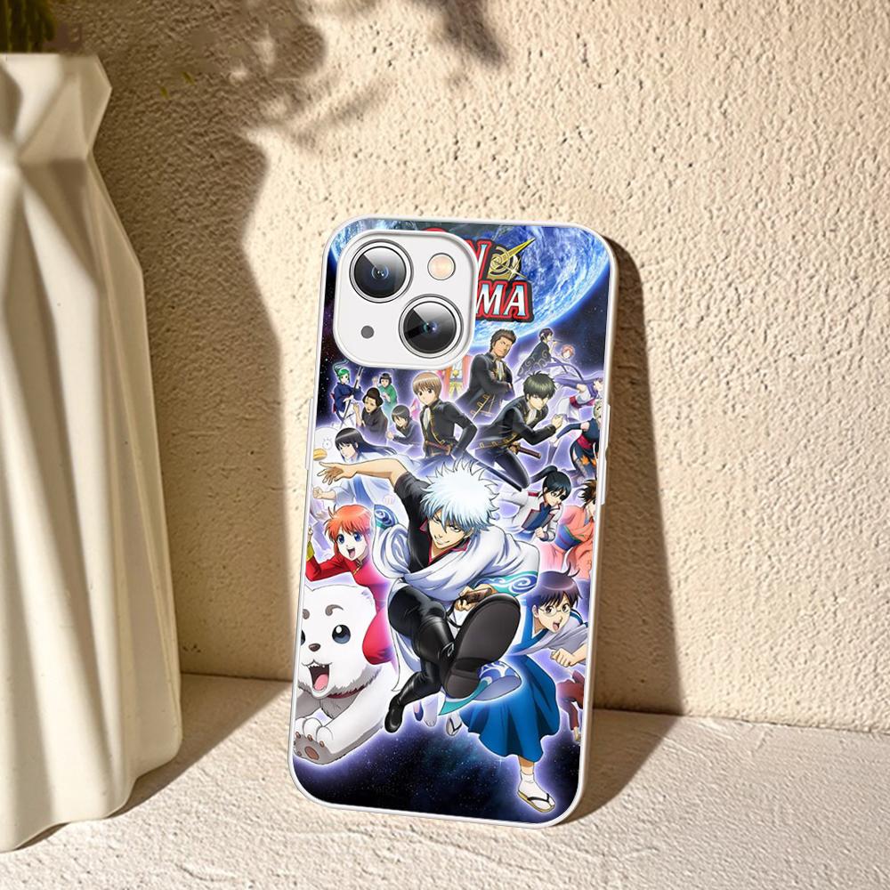 Animation G-Gintama Phone Case For IPhone 14 13 12 Mini 11 Pro XS Max X XR 14 Plus Tempered Glass Cover