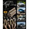 Titanium Spark Plug Wire Heat Shield Boots - 8 Pack 6 Inch Double-Wall High-Temperature Exhaust Header Protectors, Universal Sleeve Cover for V8 SBC