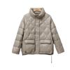 New winter down jacket women's short small bread jacket white duck down light loose coat