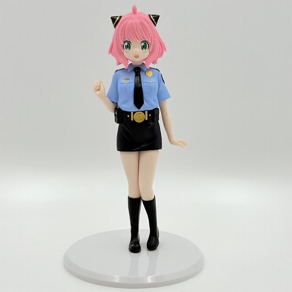 Police Uniform Bunny Girl Ania Handles Spies And Family Comics Anime American Girls Handle PVC Model Animation Accessories