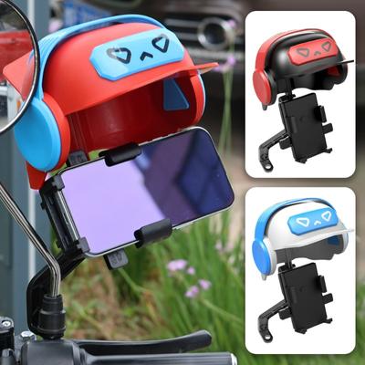 Motocyklové zpětné zrcátko držák na telefon univerzální elektrokolo malá helma sluneční clona voděodolný navigační držák na telefon