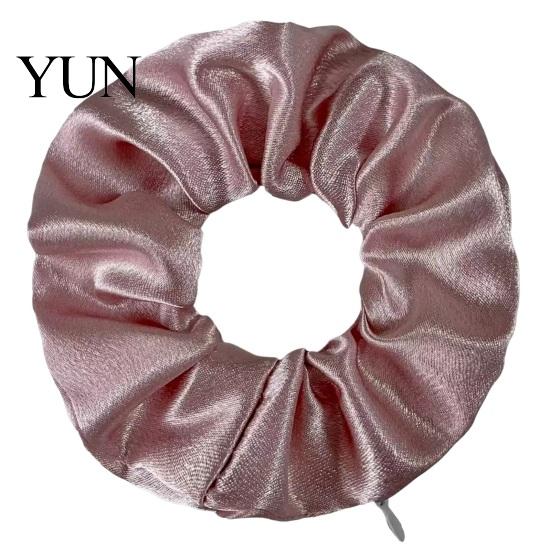 Practical Hair Ties for Small Items Pocket Scrunchies with Hidden Zipper Women, Elastic Tie Multi-functional Storage Keys And Coins, Satin Accessories
