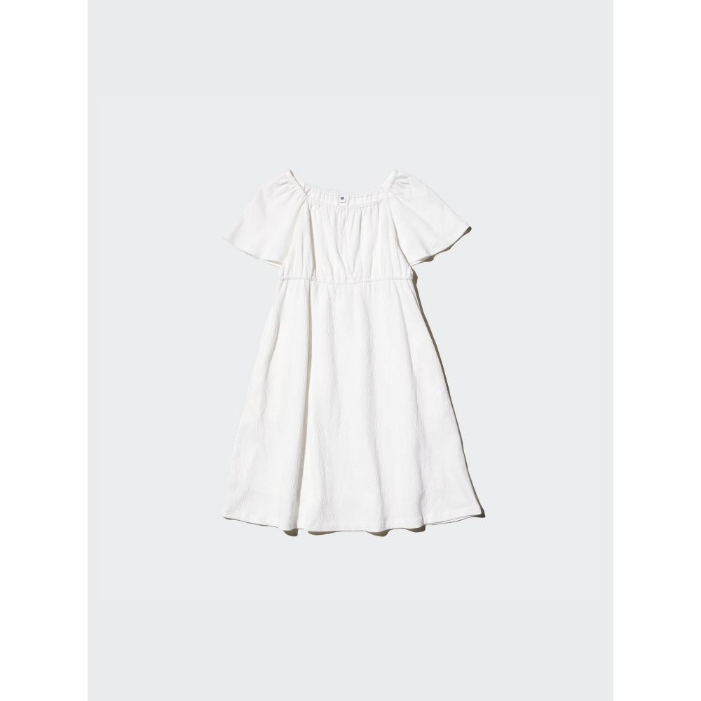 Uniqlo Japan Girls Flare Sleeve Dress Short Sleeve