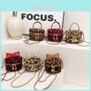 Trendy Leopard Print Stylish Crossbody Bag For Kids With Chic Bow Design
