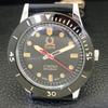 VINTAGE TITUS HAND-WINDING SWISS MENS TURNABLE BEZEL BLACK DIAL WATCH A700246-5 R202-a700246