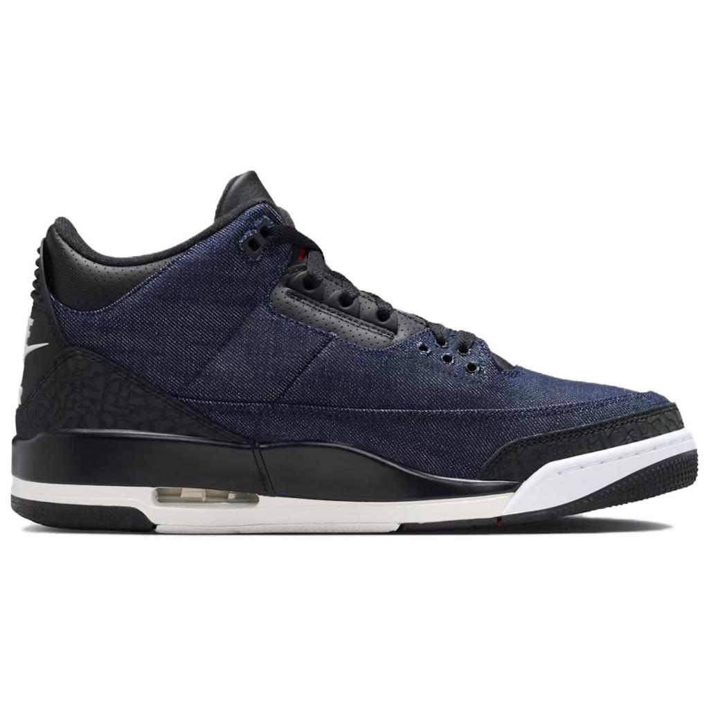 Jordan X Levis Air Jordan 3 Mid Top Vintage Basketball Shoes Unisex Blue Black IH7959-400