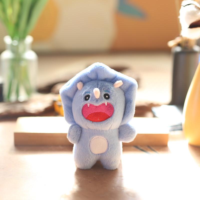

Monster Plush Mini Keychain Cartoon Cute Stuffed Doll Bag Accessory Gift Decor Rhino