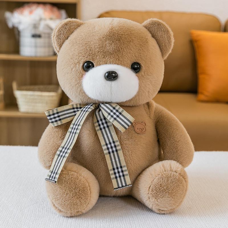 Cute Bear Plush Toy For Kids Soft Comfort Pillow For Home Decor