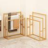Wood Vertical Towel Rack with 3 Hanging Crossbars 3 Tier Standing Towel Rack Floor Towel Rack for Bathroom Dorm Bedroom Pool
