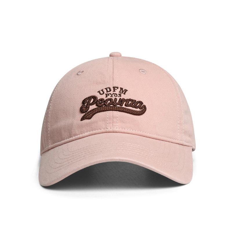 High quality peaked cap three-dimensional embroidery versatile sun hat pure cotton soft top baseball cap men and women