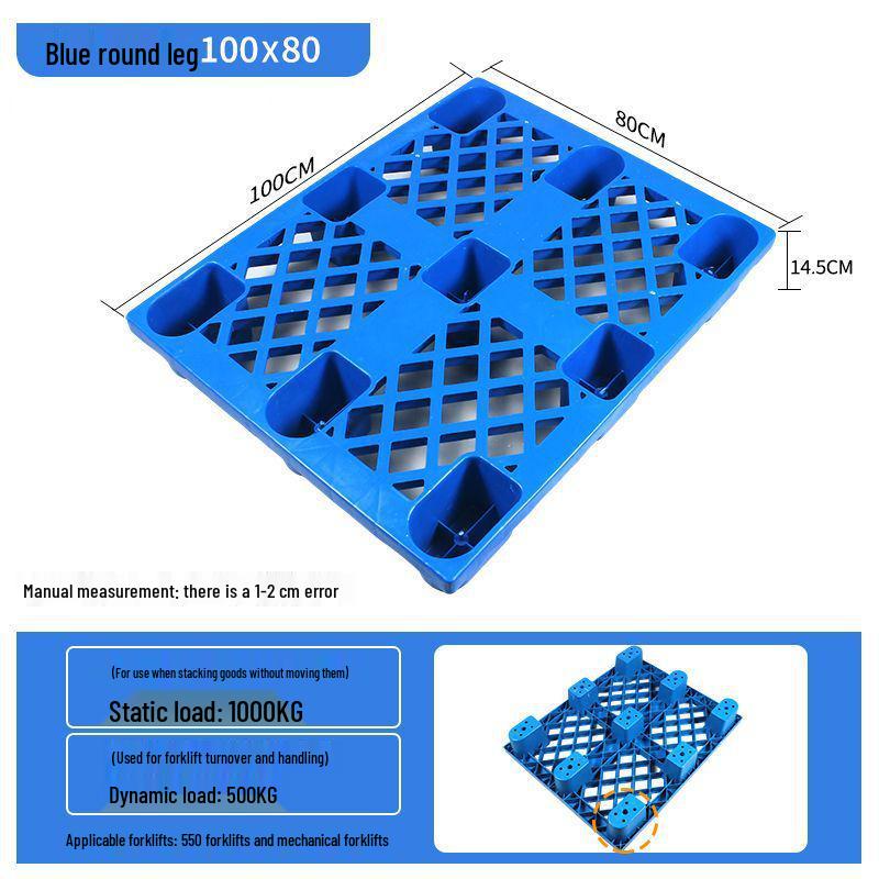 Moisture-Proof Rectangular Plastic Pallet for Forklifts and Flooring