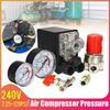 90-120PSI Air Compressor Pump Pressure Control Switch 220V Pressure Switch Manifold Regulator Gauges 1/4"BSP Air Compressor Part