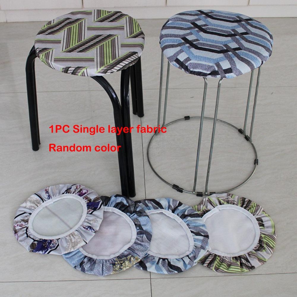 Идеальные утолщенные чехлы на табурет, эластичные, однотонные, для кухонного стула, грязеотталкивающие, мягкие, круглые, для столовых