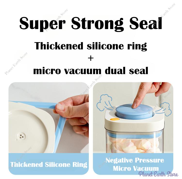 Pojemnik próżniowy do przechowywania żywności Plastikowy Szczelny Pojemnik Świeżość Ziarna Przezroczysty Pojemnik do Przechowywania Słoiki Kuchenne do Przechowywania Zbiornik Próżniowy