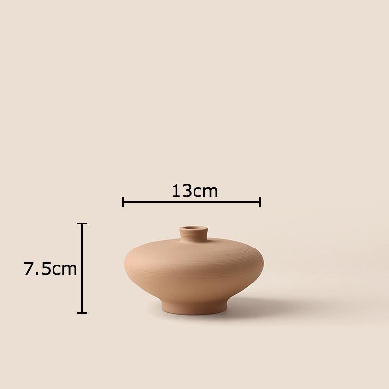 Minimalist Brushed Frosted Ceramic Vase Plant Pots Table Decoration Flowers Arrangement Floral Vases Room Aesthetic Decor