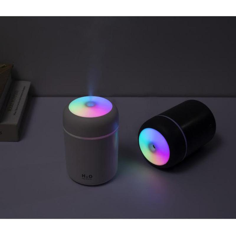 USB Air Humidifier Ultrasonic Aroma Diffuser Car Mist Maker with 7 Colors LED Lights Mini Office Air Purifier