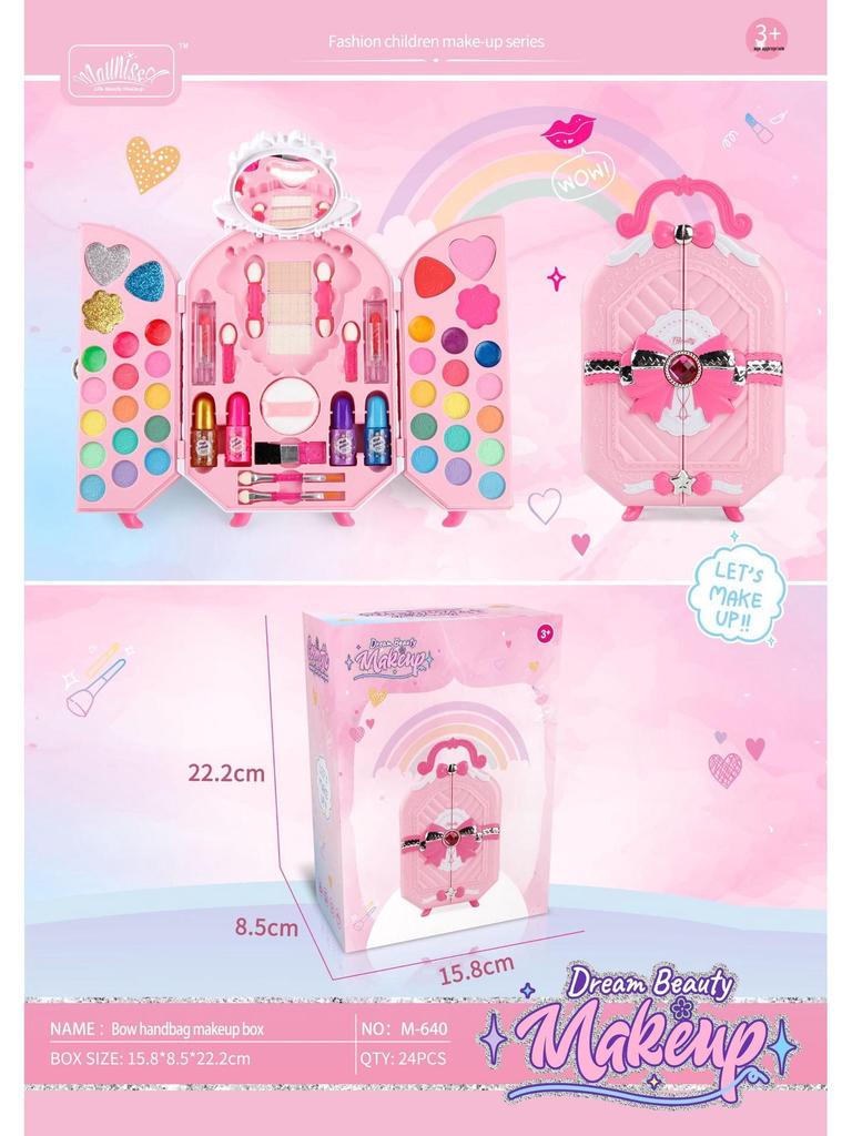 Children's Princess Makeup Set: Role-Playing Toy with Color Box & Nail Polish - Perfect Birthday Gift for Girls