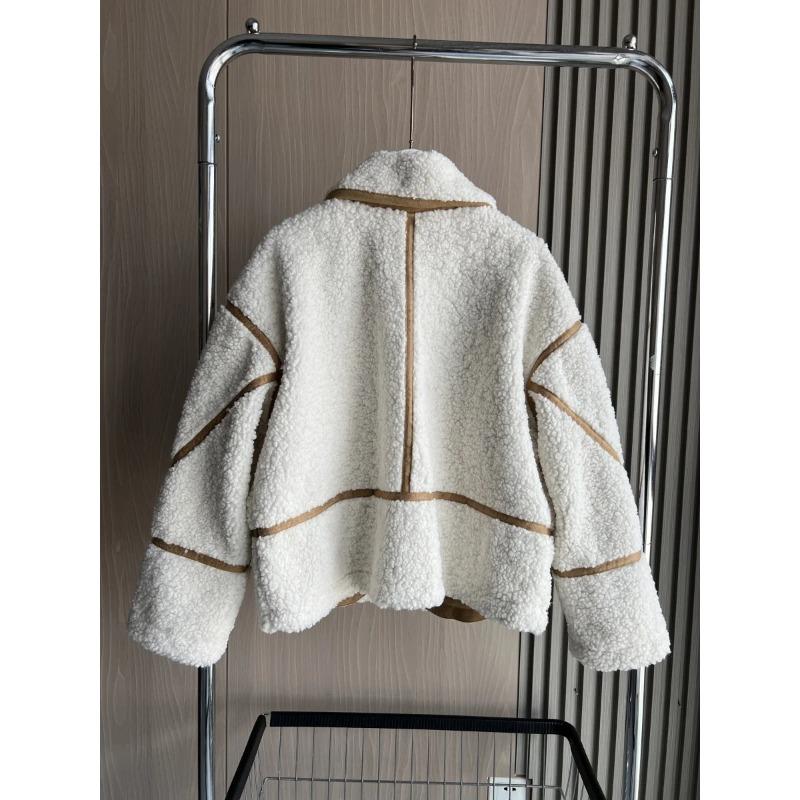 Shearling-like Coat Winter Arrivals Women's Fleece Reversible Long Sleeve Stand-up Collar Warm Jacket Coat