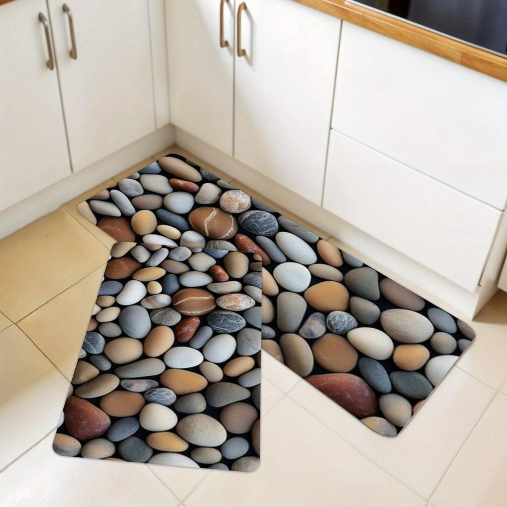 1 STKS Kiezelpatroon Keukenkleed Antislip Deurmatten Pop design Badkamervloerkleed Badmat Tapijt voor Huis Spoelbak Wasruimte Decor