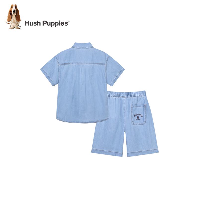 Hush Puppies Boys' Summer Denim Short Sleeve Set