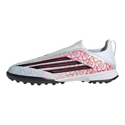 F50 League Sin Cordones TF GS PS Blanco Nube Negro Núcleo Rojo Zapatillas para Niños KJ3779