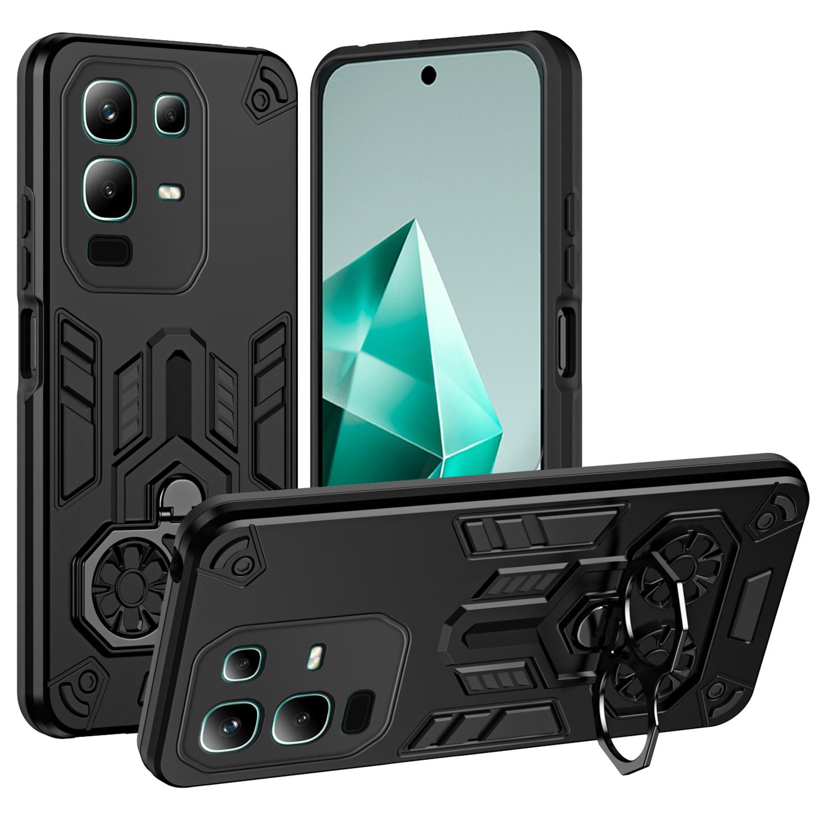 

For Infinix Note 50x 5G Case Ring Holder Kickstand PC+TPU Shockproof Phone Cover