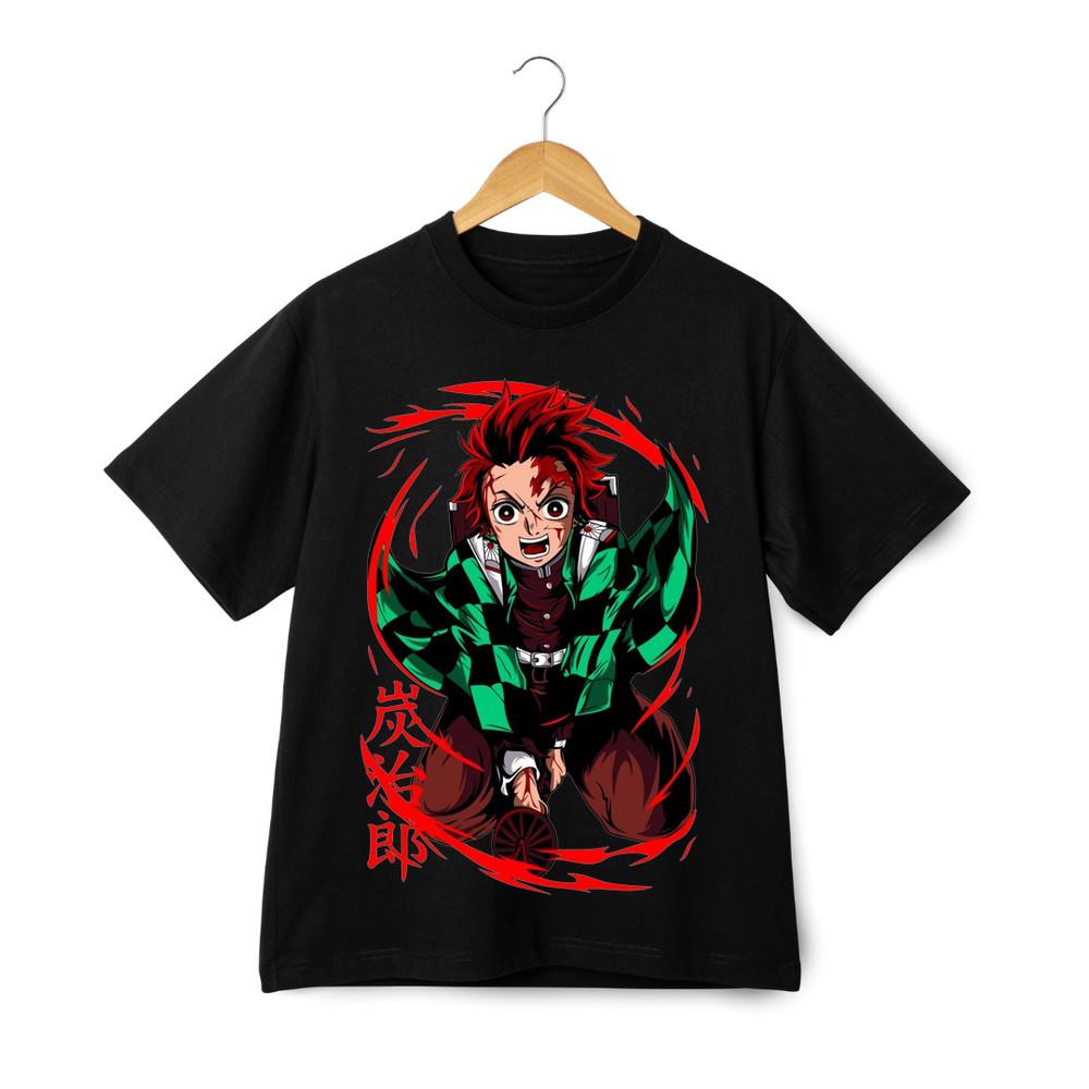 

Tanjiro Kamado Graphic T-Shirt - Demon Slayer Anime Streetwear Tee 2XL