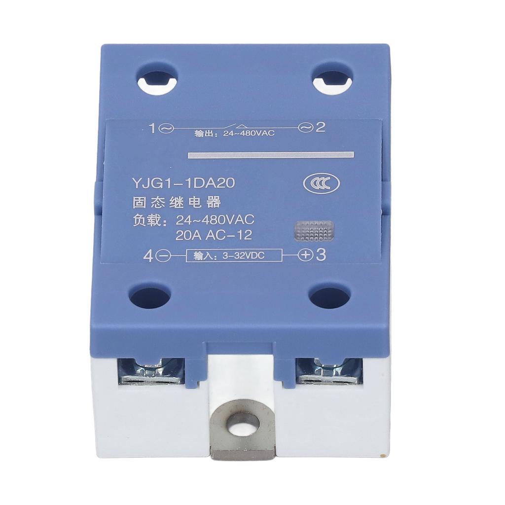 Solid State Relay Single Phase 20A DC3?32V to AC24?480V Contactless Solid State Relay for