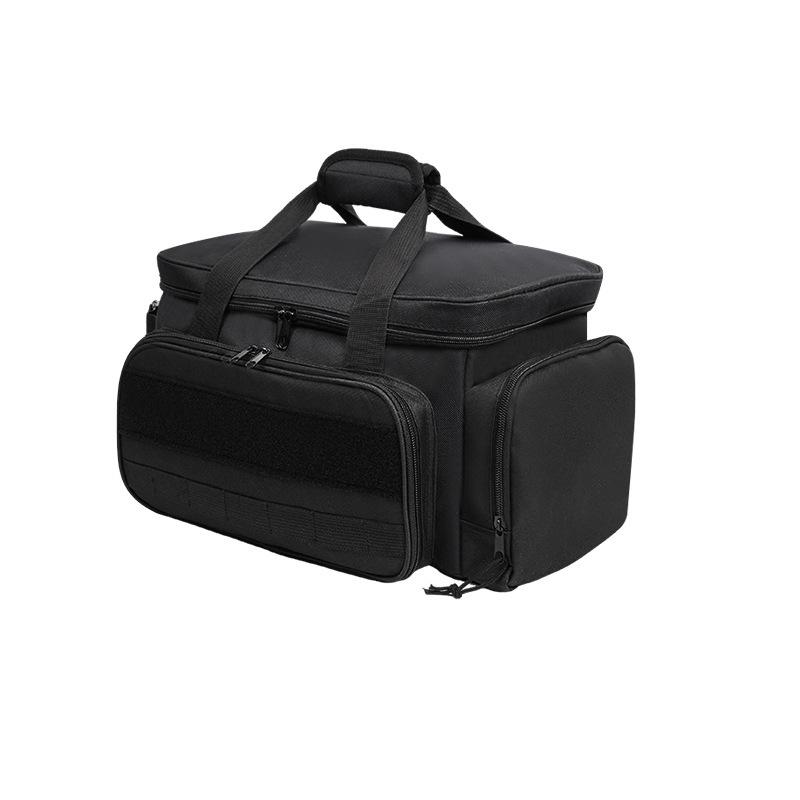 Sac de rangement d'outils tactique noir amélioré avec couvercle de support, fond épais, antidérapant, résistant à l'usure.