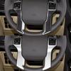 Carbon Fiber Steering Wheel Cover Trim For Toyota Land Cruiser Prado 2010-18