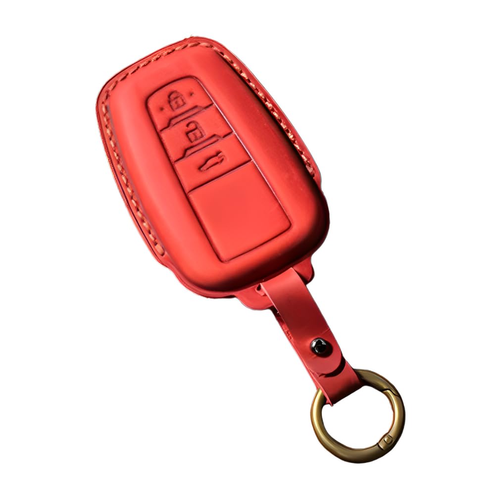 

[seizar] Чехол для ключа Corolla Cross, Натуральная кожа, Чехол для ключа New RAV4 50 серии, Prius красный